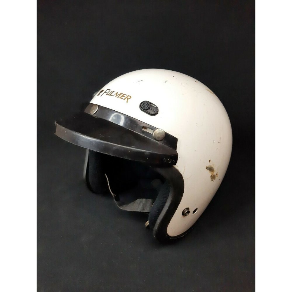 Vintage Arthur Fulmer HT-20 White Gold Helmet AF Racing